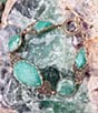 Color:Gold/Chrysocolla - Image 2 - Bronze and Chrysocolla Line Bracelet