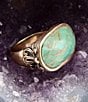 Barse Blue Turquoise Oval Statement Ring - Image 3