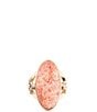 Barse Bronze and Genuine Orange Sponge Coral Oval Statement Ring - Image 2