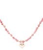 Barse Pink Rhodonite and Golden Bronze Heart Pendant Necklace, Color:Rhodonite/Gold - Image 2