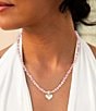 Barse Pink Rhodonite and Golden Bronze Heart Pendant Necklace, Color:Rhodonite/Gold - Image 3