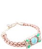 Barse Bronze and Genuine Stone Leather Line Bracelet,All Products : American Fashion Style Bags On Sale