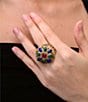 Barse Majestic Hues Bronze And Genuine Stone Statement Ring - Image 3