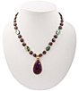 Barse Bronze and Genuine Stone Moonlit Currents Short Pendant Necklace - Image 2