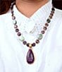 Barse Bronze and Genuine Stone Moonlit Currents Short Pendant Necklace - Image 3