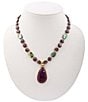 Barse Moonlit Currents Genuine Stone Short Pendant Necklace - Image 1