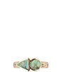 Barse Blue Turquoise Shape Golden Bronze Ring - Image 2