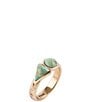 Barse Blue Turquoise Shape Golden Bronze Ring - Image 3