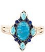 Barse Bronze and Genuine Turquoise Multi Stone Statement Cuff Bracelet,New Products : American Fashion Style Bags On Sale