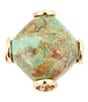 Barse Turquoise Rhombus Statement Ring, Color:Turquoise/Gold - Image 2