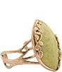 Barse Bronze and Green Jasper Enchanted Vine Cuff Bracelet, Color:Jade/Gold - Image 1