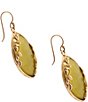 Barse Bronze and Green Jasper Enchanted Vine Statement Drop Earrings, Color:Jade/Gold - Image 2
