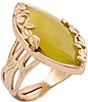 Barse Bronze and Green Jasper Enchanted Vine Statement Ring, Color:Green Jasper/Gold - Image 1
