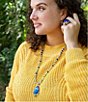 Barse Blue Lapis Golden Cocktail Ring, Color:Gold/Blue Lapis - Image 4