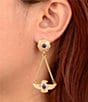 Barse Bronze And Lapis Desert Thunderbird Drop Earrings - Image 3