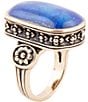 Color:Lapis - Image 1 - Bronze and Genuine Lapis Stone Statement Ring