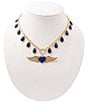Barse Winged Heart Lapis Short Pendant Necklace - Image 1