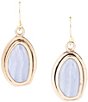Barse Bronze and Light Blue Agate Drop Earrings,All Products : American Fashion Style Bags On Sale