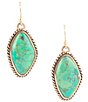 Barse Bronze and Genuine Lime Turquoise Drop Earrings,All Products : American Fashion Style Bags On Sale