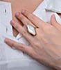 Barse Tidal Bronze and Mother Of Pearl Statement Ring - Image 3