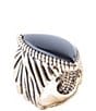 Barse Black Onyx Golden Statement Rings - Image 1