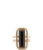 Barse Bronze and Onyx Wavy Statement Ring - Image 2