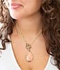 Barse Bronze and Orange Sponge Coral Convertible Short Pendant Necklace, Color:Coral/Gold - Image 3