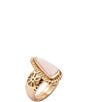 Barse Belle Bronze And Pink Mother Of Pearl Statement Ring - Image 1