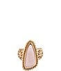 Barse Belle Bronze And Pink Mother Of Pearl Statement Ring - Image 2