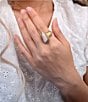 Barse Belle Bronze And Pink Mother Of Pearl Statement Ring - Image 3