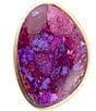 Color:Purple Turquoise - Image 2 - Bronze and Purple Turquoise Statement Ring