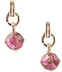 Color:Matrix/Gold - Image 1 - Bronze and Spiny Oyster Matrix Drop Earrings