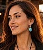 Barse Desert Bloom Bronze And Turquoise Drop Earrings - Image 5