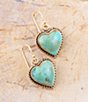 Barse Rope My Heart Blue Turquoise Golden Earrings - Image 3
