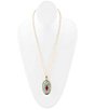 Barse Bronze and Turquoise Long Pendant Necklace,All Products : American Fashion Style Bags On Sale
