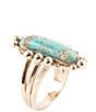 Barse Plateau Blue Turquoise and Golden Ring - Image 1