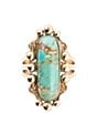 Barse Plateau Blue Turquoise and Golden Ring - Image 2