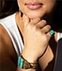 Barse Bronze and Turquoise Tooled Statement Ring - Image 4