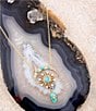 Barse Celestial Blue Turquoise Golden Drop Pendant Necklace - Image 5