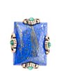 Barse Prismatic Blue Lapis and Malachite Golden Ring - Image 2