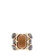 Barse Bronze, Genuine Abalone and Smoky Quartz Statement Ring - Image 2
