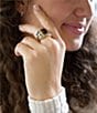 Barse Bronze, Genuine Abalone and Smoky Quartz Statement Ring - Image 3