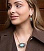 Barse Bronze, Genuine Turquoise and Leather Rosette Ranch Drop Earrings, Color:Multi - Image 4