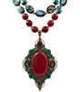Barse Bronze Inverness Genuine Stone Statement Necklace - Image 1