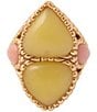 Barse Bronze Misty Meadow Genuine Stone Statement Ring, Color:Gold/Multi - Image 2