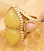 Barse Bronze Misty Meadow Genuine Stone Statement Ring, Color:Gold/Multi - Image 4
