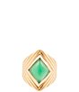 Barse Green Agate Golden Statement Ring - Image 2
