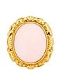 Barse Pink Opal Lotus Golden Statement Ring - Image 2