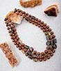 Barse Brown Shell Pearl Bronzite Short Multi Strand Necklace, Color:Gold/Brown - Image 4