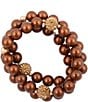 Barse Pearl Terra Luxe Stretch Bracelet Set, Color:Rose Gold/Brown - Image 2
